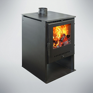 Печь-Камин Варвара "ГАРМОНИЯ 105 (Черный)" (Стальная 3D футеровка)