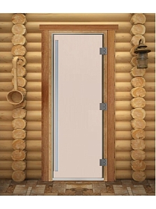 Дверь для сауны DoorWood (ДорВуд) Престиж Сатин 1900х700