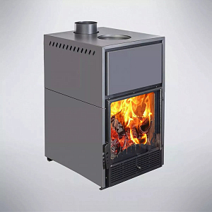 Печь-Камин Варвара "ГАРМОНИЯ 1309 ГРАФИТ" (new) (Стальная 3D футеровка)