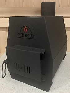 Отопительная печь PECHITEPLOV (черный) 50м3 3 кВт, варочная печь, печи отопительные для дачи и гаража