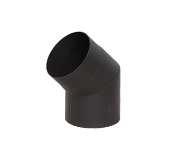 Отвод (Лава) LAVA (конструкционная сталь 2мм, черный) 45* Д150